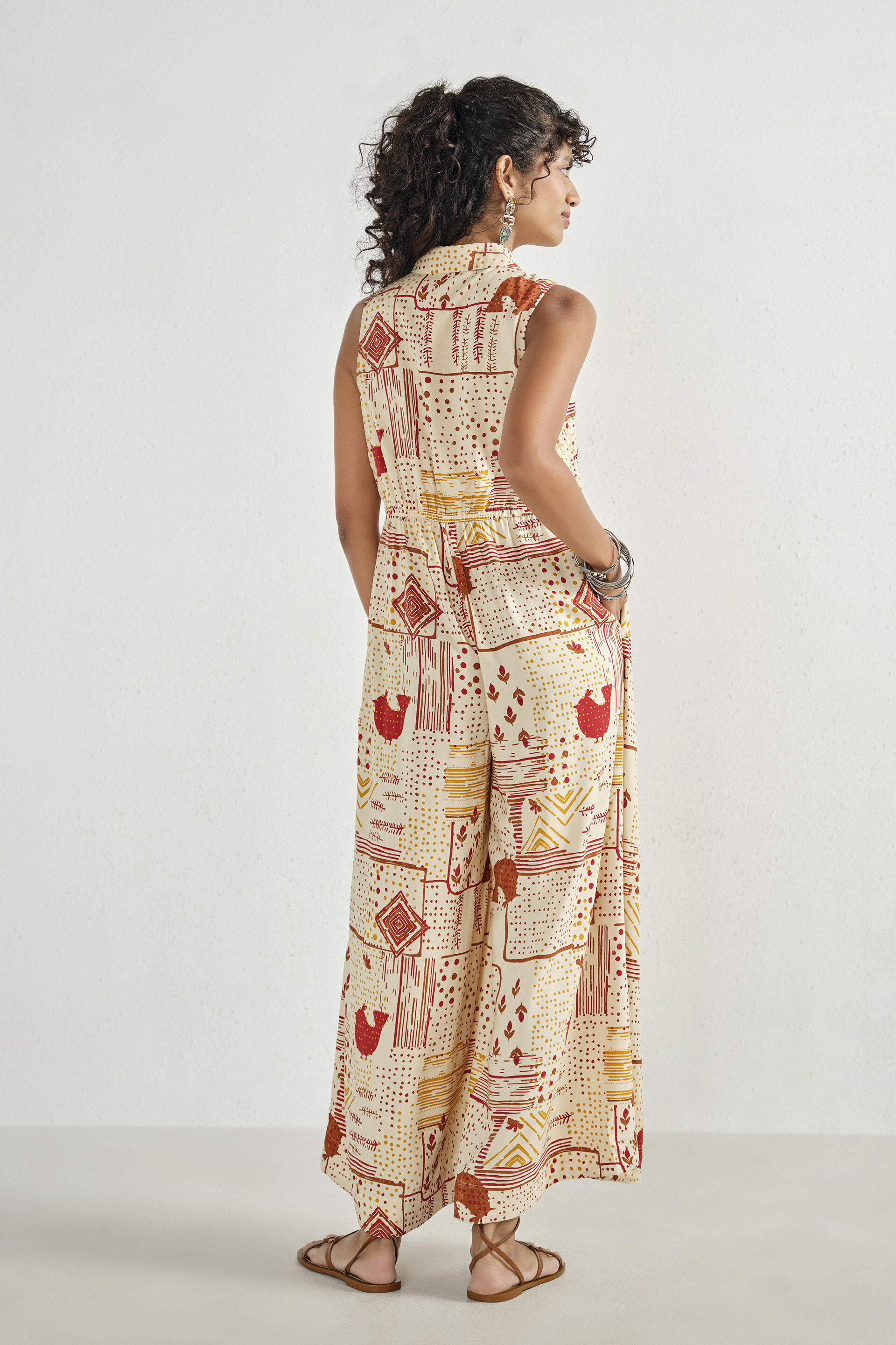 White Meadow Modal Jumpsuit, Off White, image 4